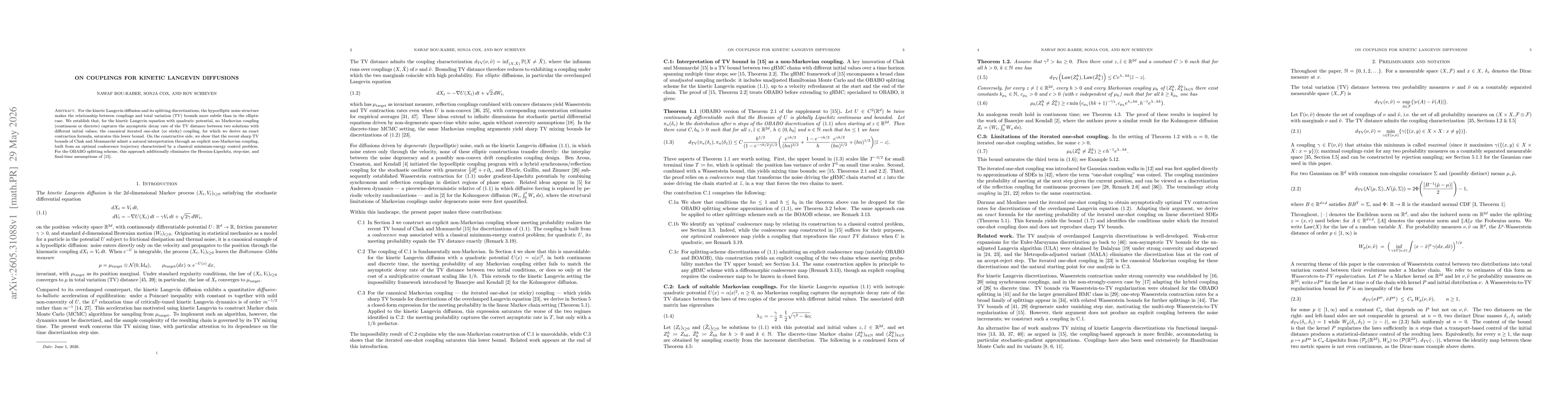 Thumbnail for On couplings for kinetic Langevin diffusions