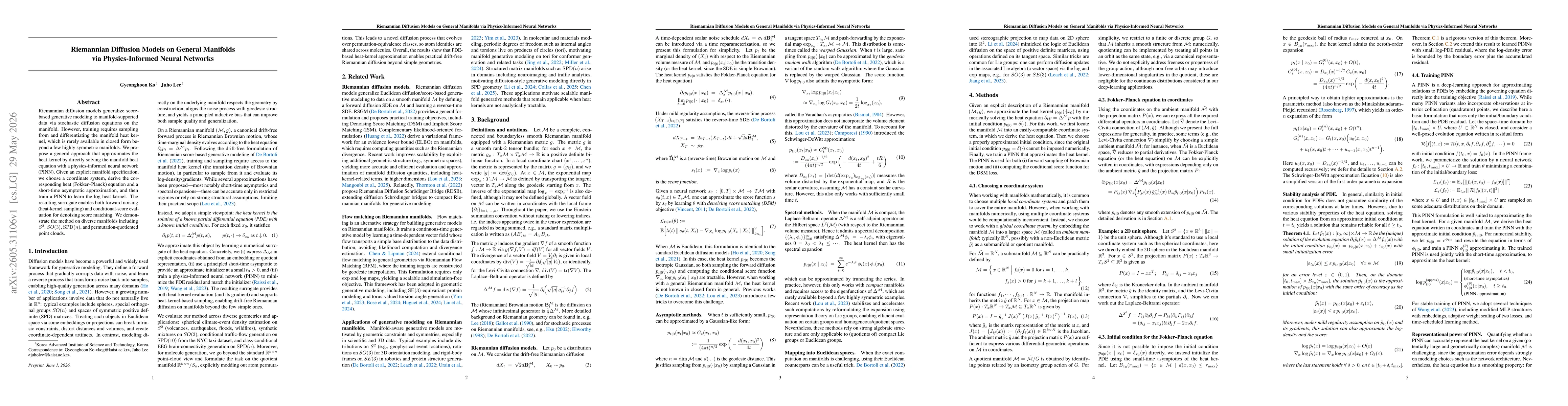 Thumbnail for Riemannian Diffusion Models on General Manifolds via Physics-Informed Neural Networks