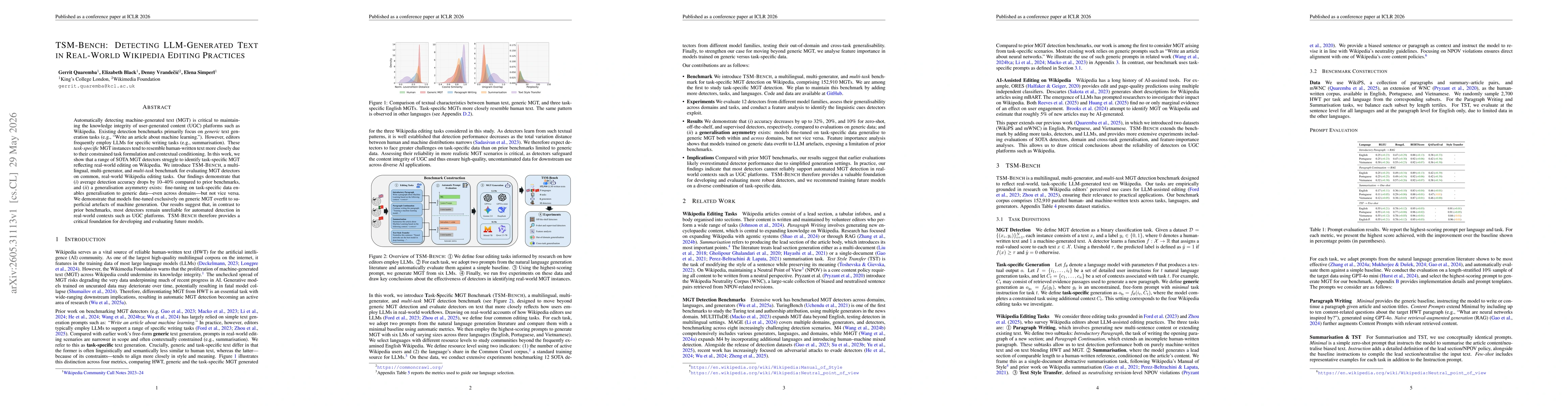 Thumbnail for TSM-Bench: Detecting LLM-Generated Text in Real-World Wikipedia Editing Practices