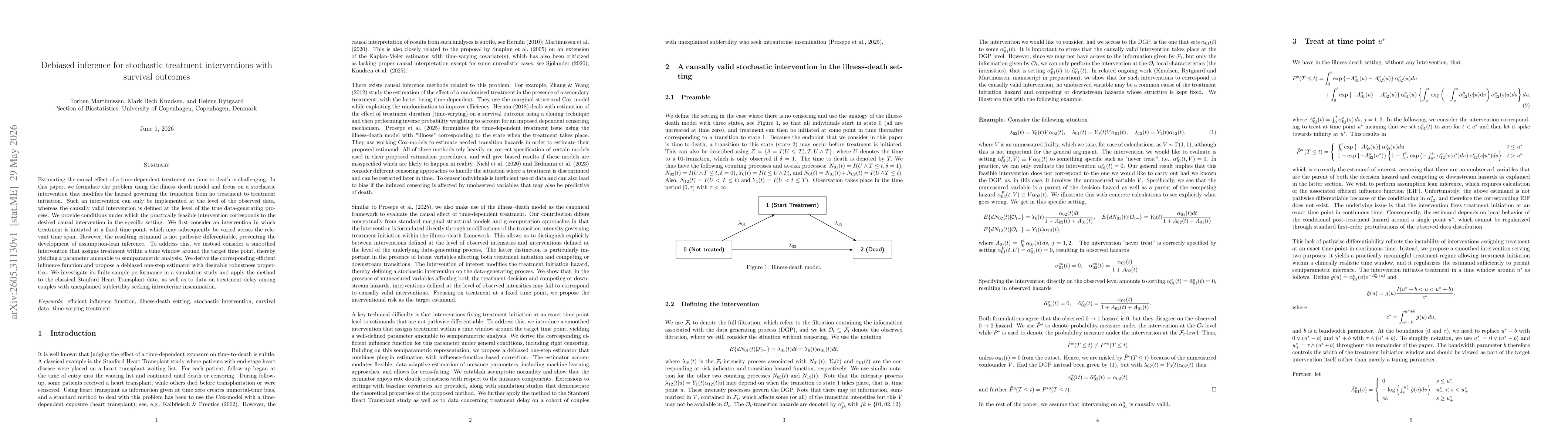Thumbnail for Debiased inference for stochastic treatment interventions with survival outcomes