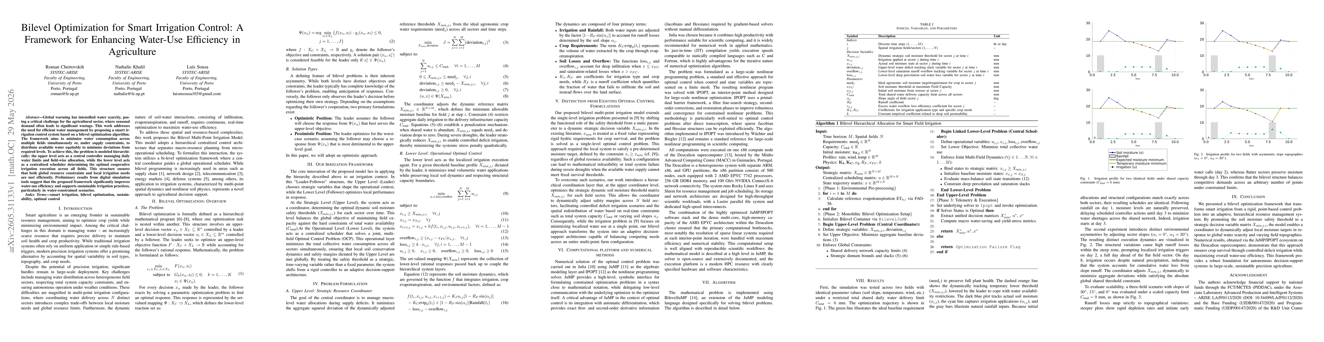 Thumbnail for Bilevel optimization for smart irrigation control: a framework for enhancing water-use efficiency in agriculture