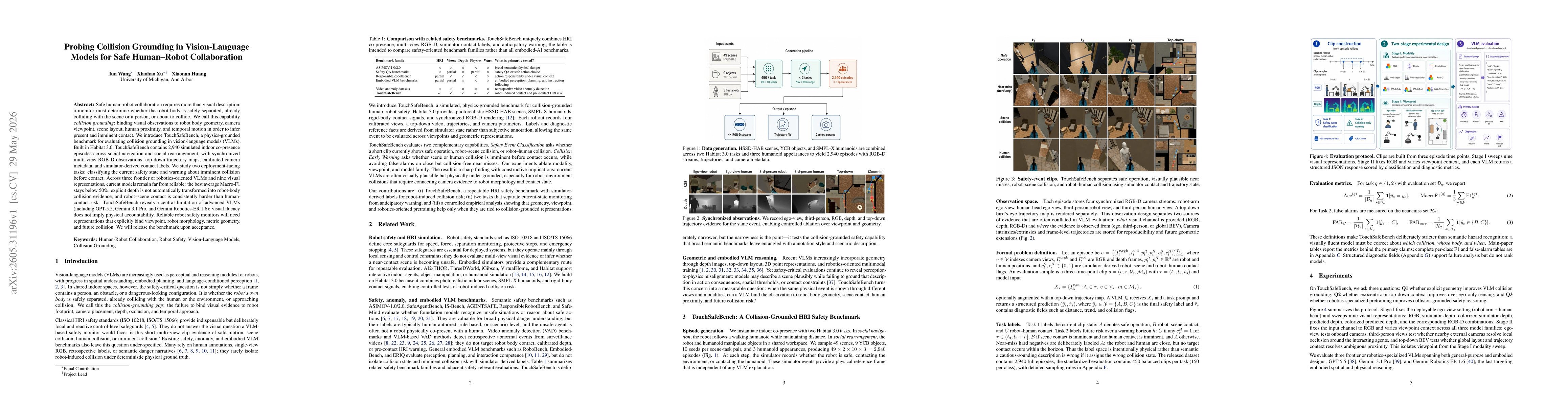 Thumbnail for Probing Collision Grounding in Vision-Language Models for Safe Human-Robot Collaboration