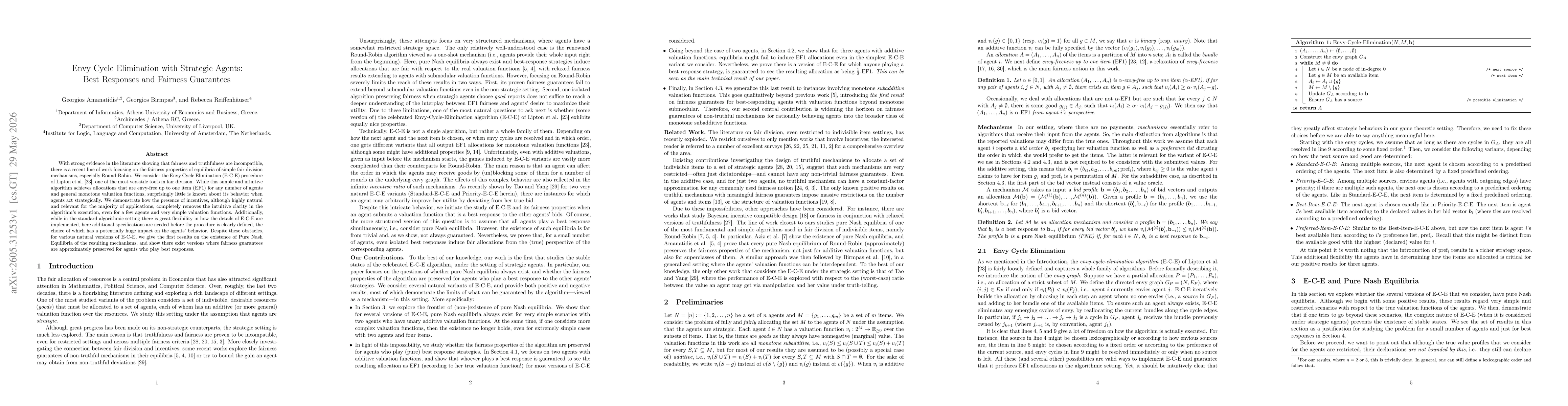 Thumbnail for Envy Cycle Elimination with Strategic Agents: Best Responses and Fairness Guarantees
