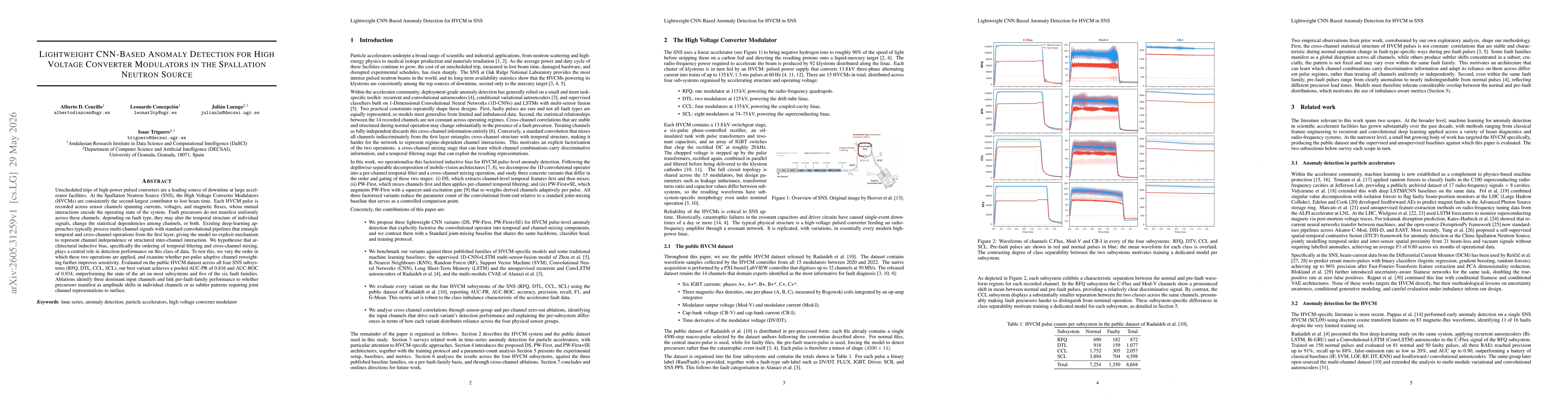 Thumbnail for Lightweight CNN-Based Anomaly Detection for High Voltage Converter Modulators in the Spallation Neutron Source