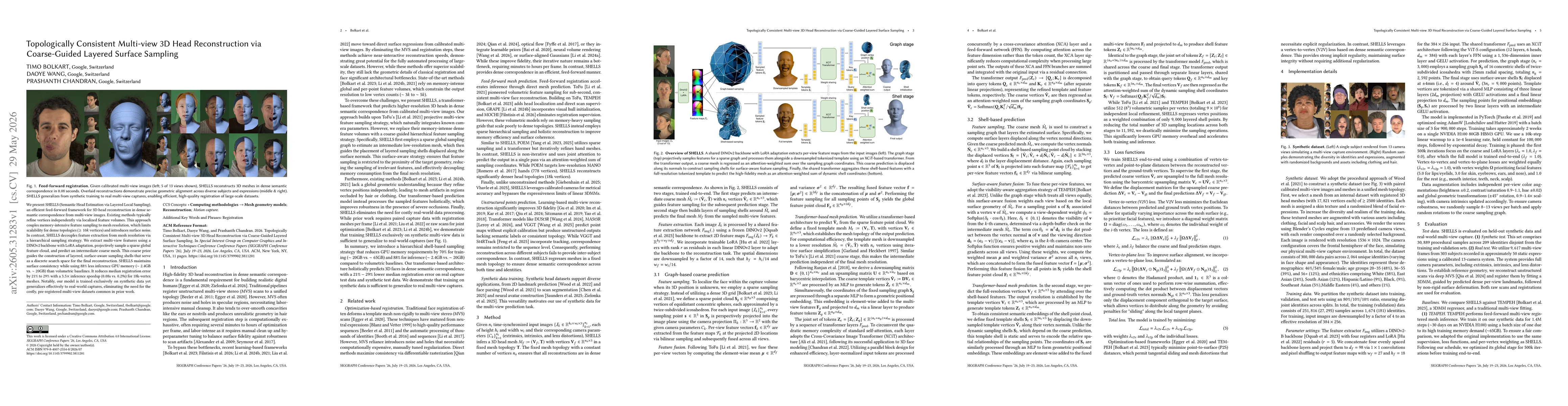 Thumbnail for Topologically Consistent Multi-view 3D Head Reconstruction via Coarse-Guided Layered Surface Sampling