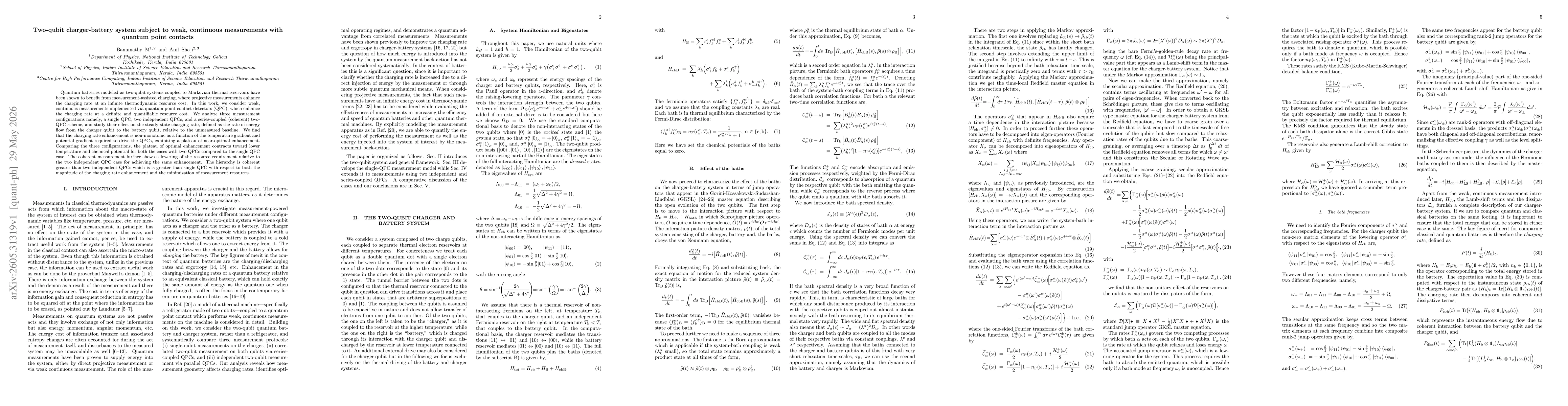 Thumbnail for Two-qubit charger-battery system subject to weak, continuous measurements with quantum point contacts