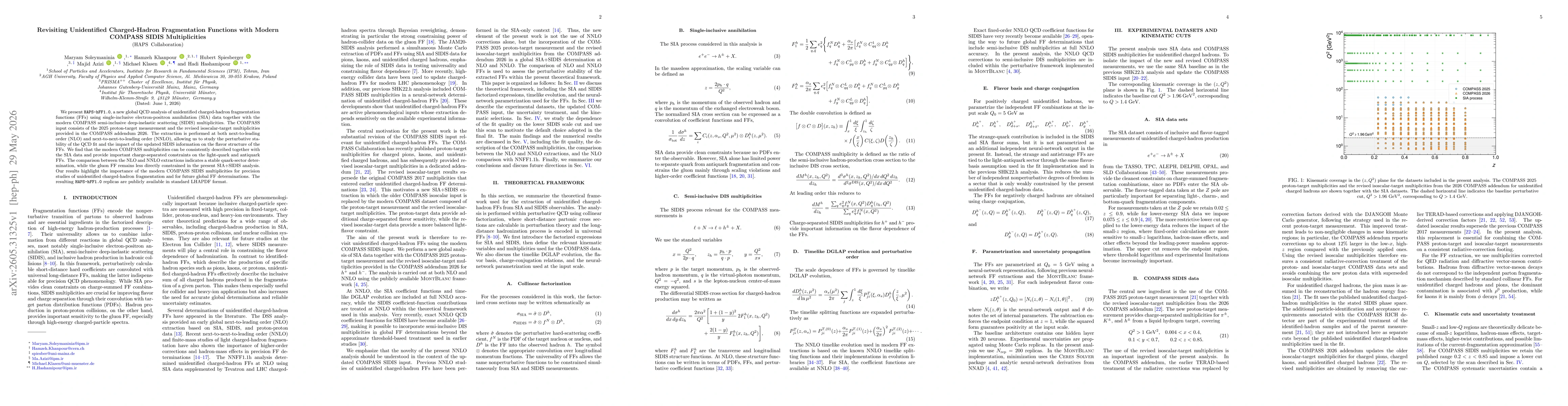 Thumbnail for Revisiting Unidentified Charged-Hadron Fragmentation Functions with Modern COMPASS SIDIS Multiplicities