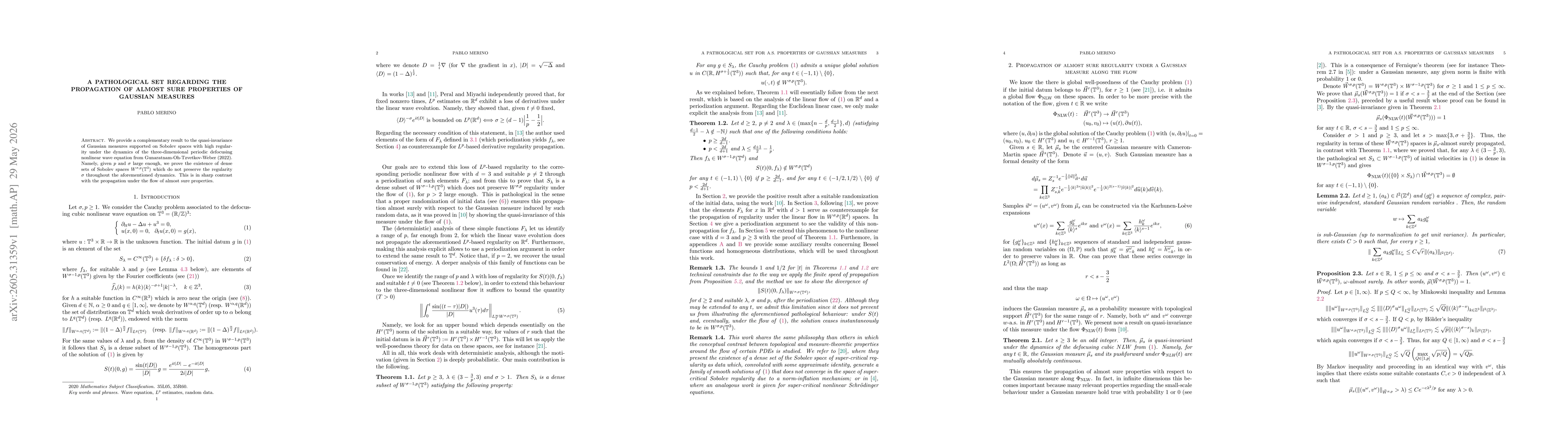 Thumbnail for A pathological set regarding the propagation of almost sure properties of Gaussian measures