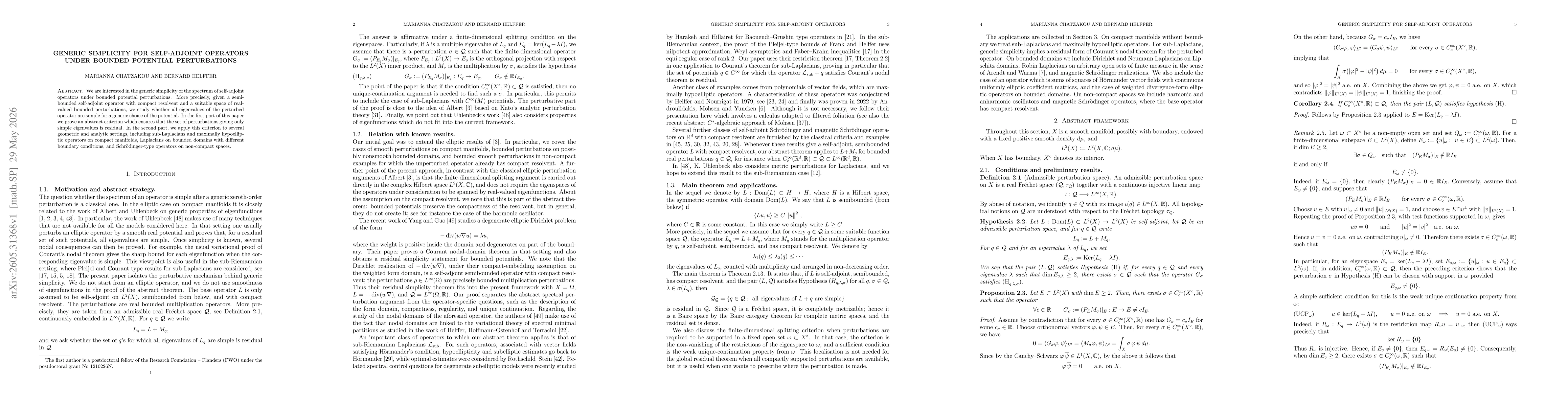 Thumbnail for Generic simplicity for self-adjoint operators under bounded potential perturbations