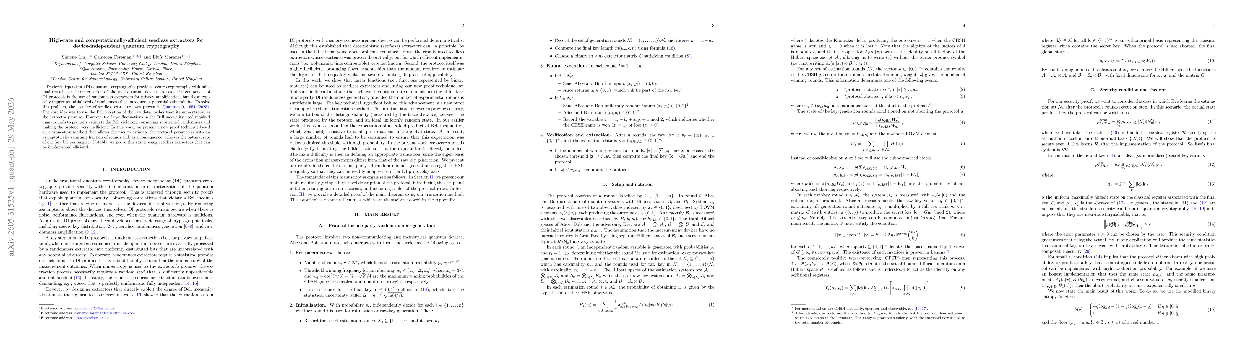 Thumbnail for High-rate and computationally-efficient seedless extractors for device-independent quantum cryptography