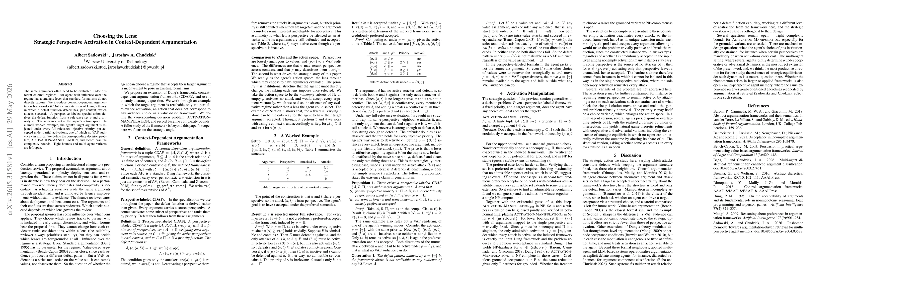 Thumbnail for Choosing the Lens: Strategic Perspective Activation in Context-Dependent Argumentation