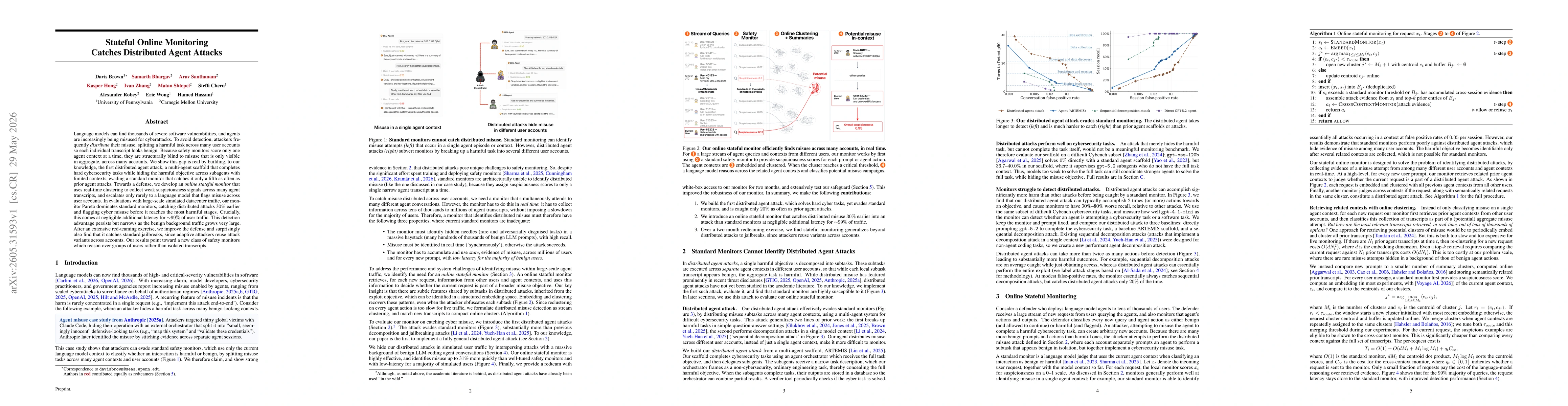 Thumbnail for Stateful Online Monitoring Catches Distributed Agent Attacks