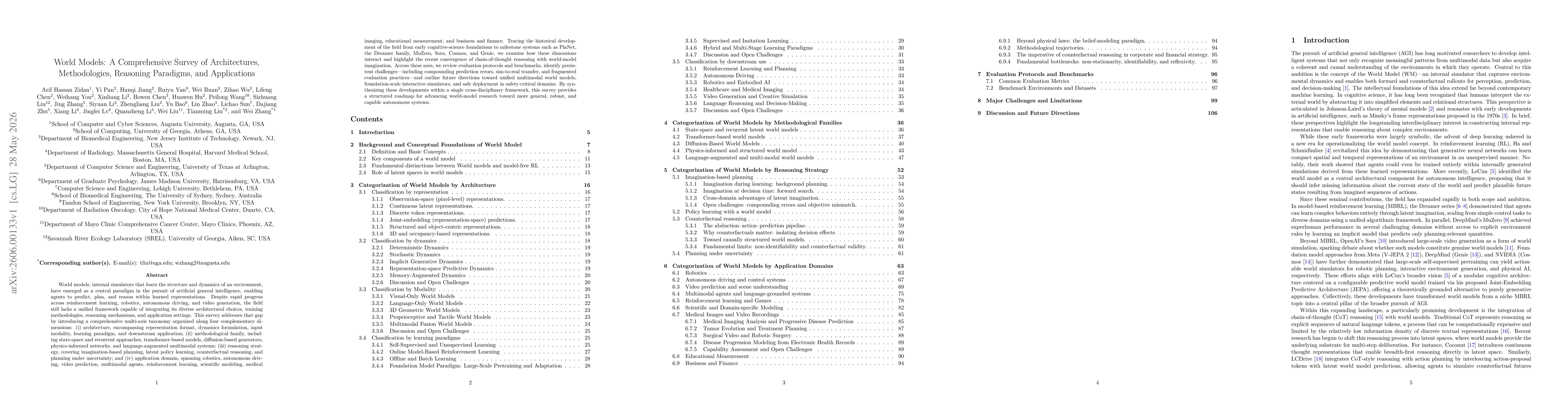 Thumbnail for World Models: A Comprehensive Survey of Architectures, Methodologies, Reasoning Paradigms, and Applications