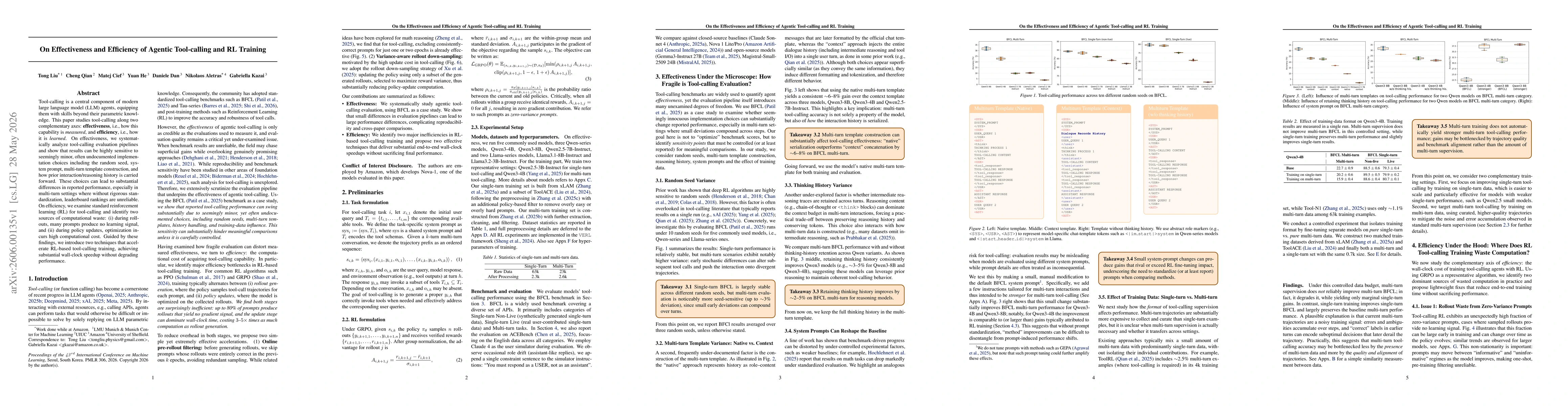 Thumbnail for On Effectiveness and Efficiency of Agentic Tool-calling and RL Training