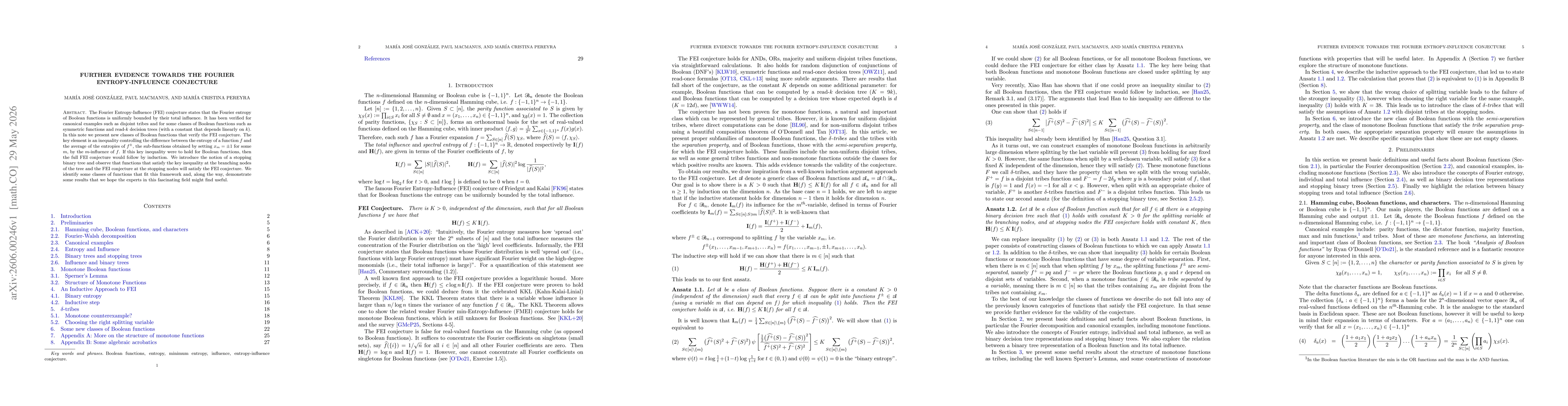 Thumbnail for Further evidence towards the Fourier Entropy-Influence conjecture