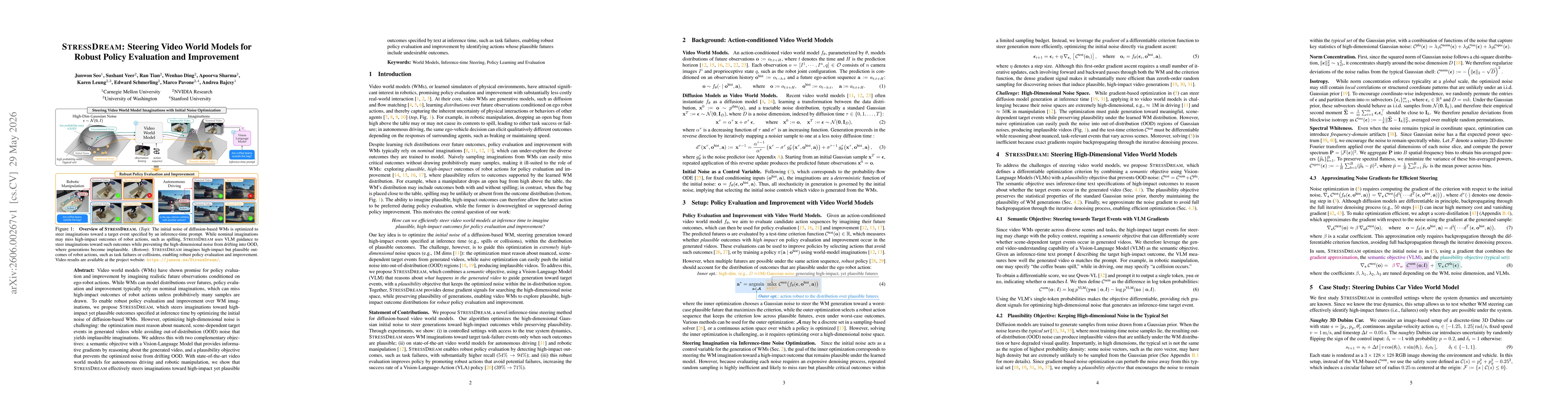Thumbnail for StressDream: Steering Video World Models for Robust Policy Evaluation and Improvement