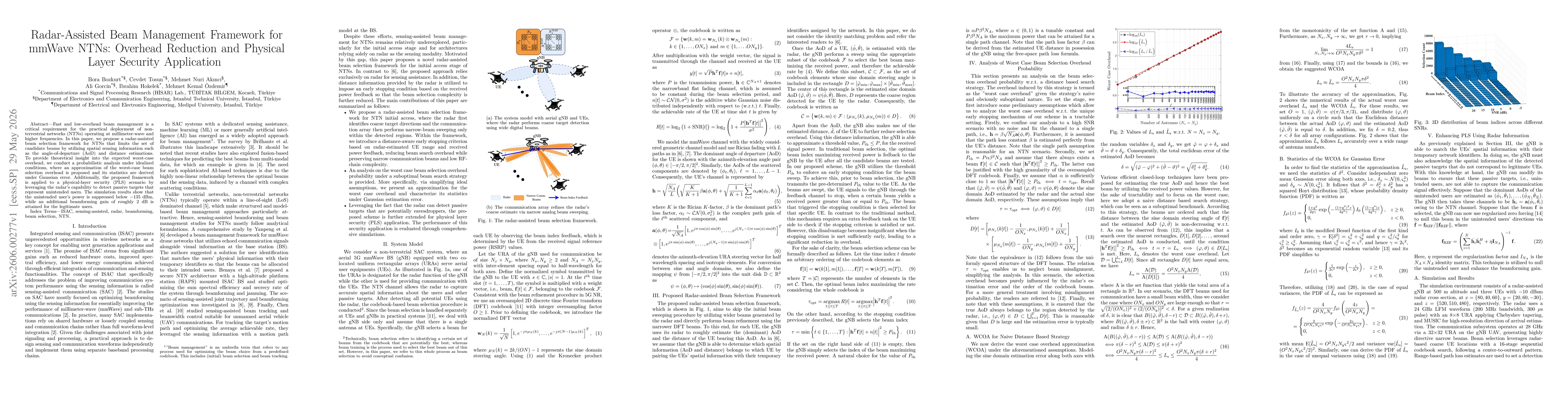 Thumbnail for Radar-Assisted Beam Management Framework for mmWave NTNs: Overhead Reduction and Physical Layer Security Application