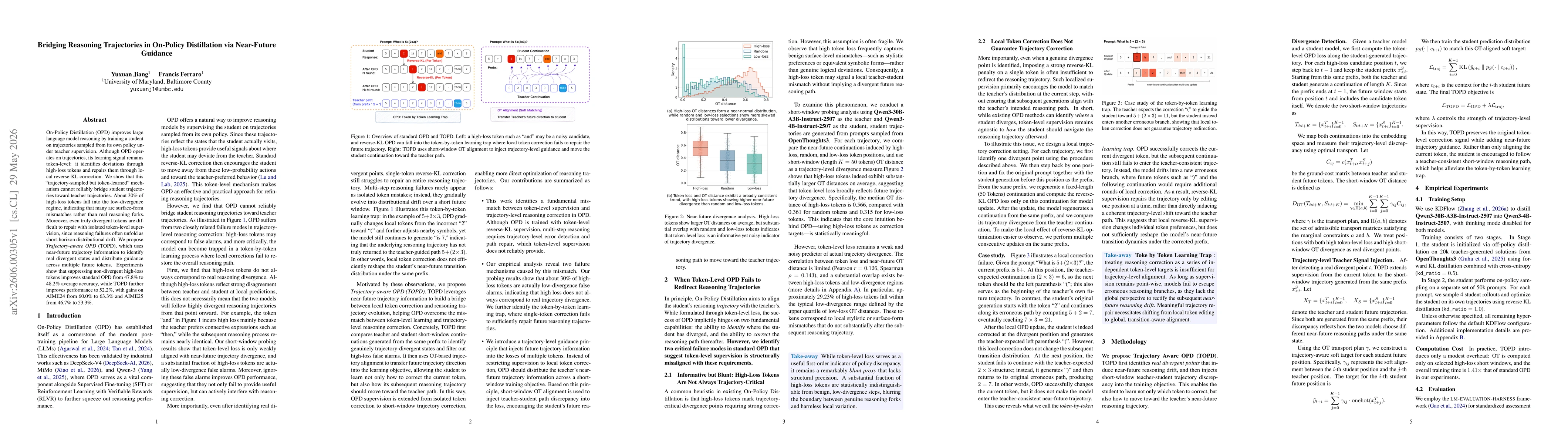Thumbnail for Bridging Reasoning Trajectories in On-Policy Distillation via Near-Future Guidance