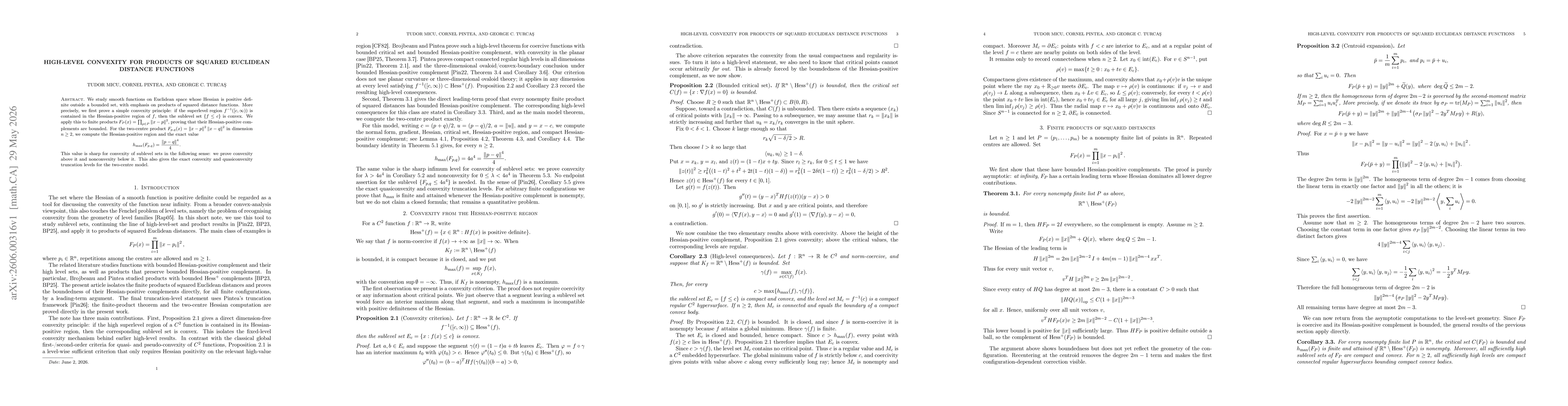Thumbnail for High-level convexity for products of squared Euclidean distance functions