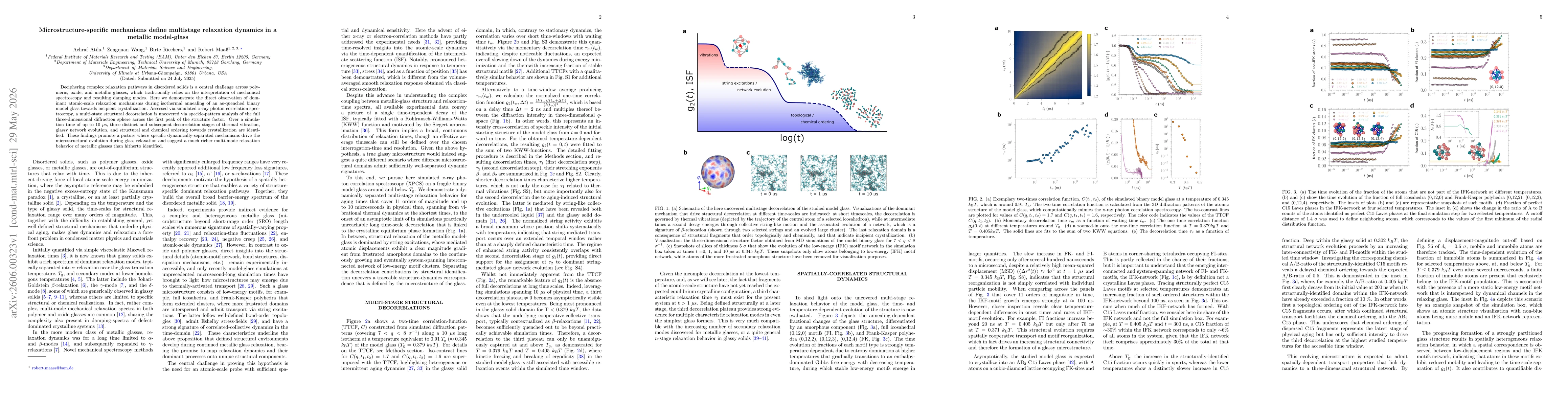 Thumbnail for Microstructure-specific mechanisms define multistage relaxation dynamics in a metallic model-glass