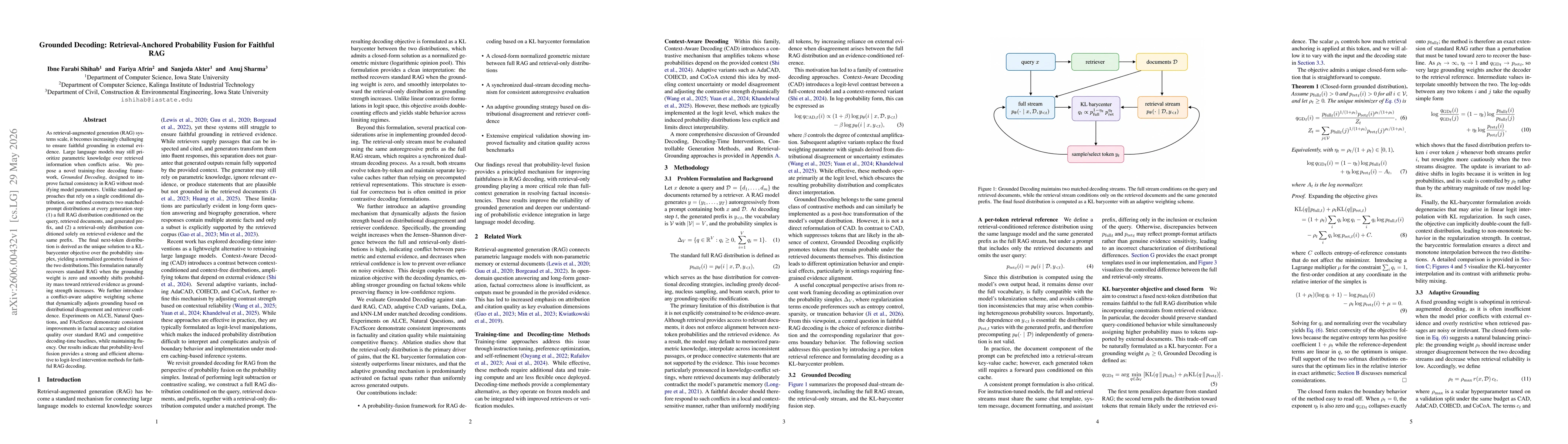 Thumbnail for Grounded Decoding: Retrieval-Anchored Probability Fusion for Faithful RAG