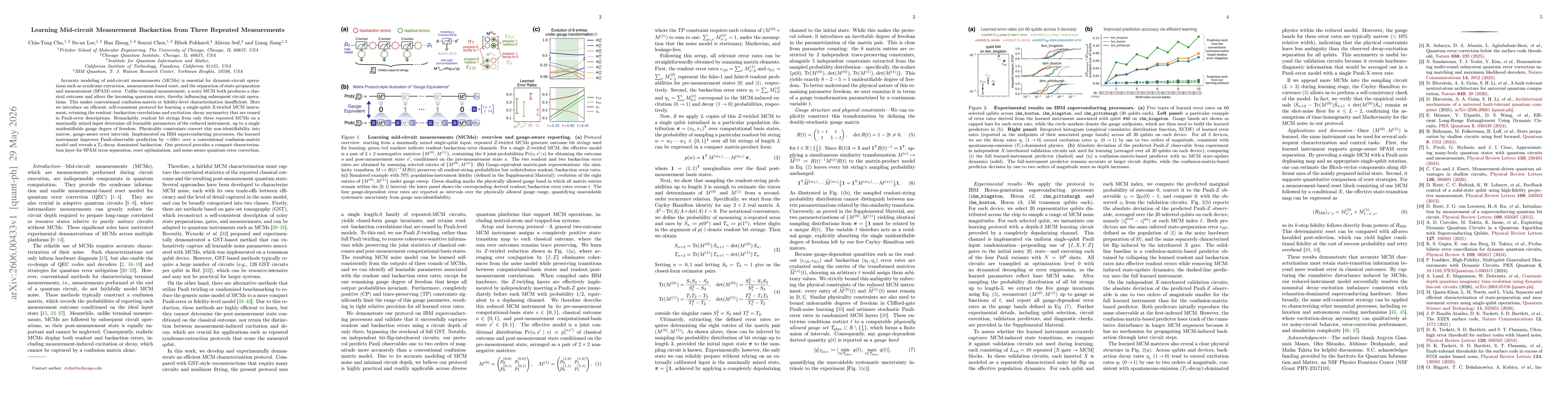 Thumbnail for Learning Mid-circuit Measurement Backaction from Three Repeated Measurements