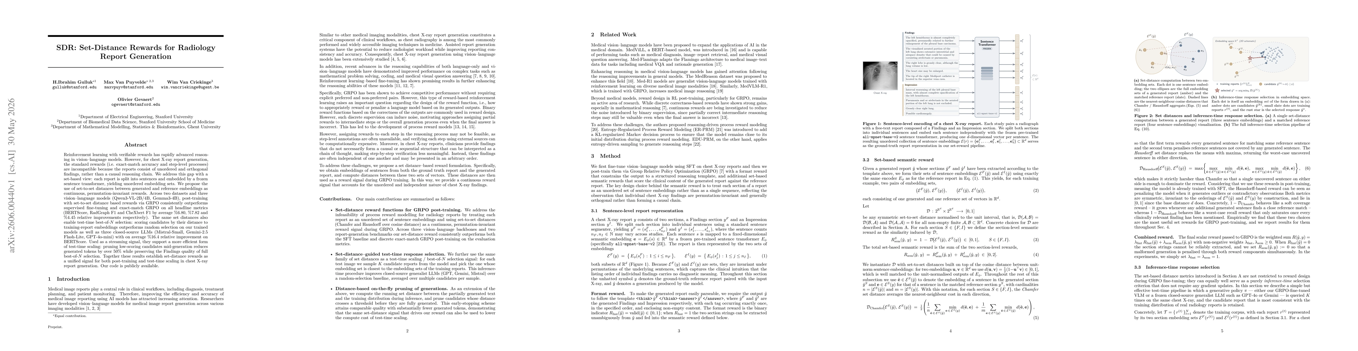 Thumbnail for SDR: Set-Distance Rewards for Radiology Report Generation