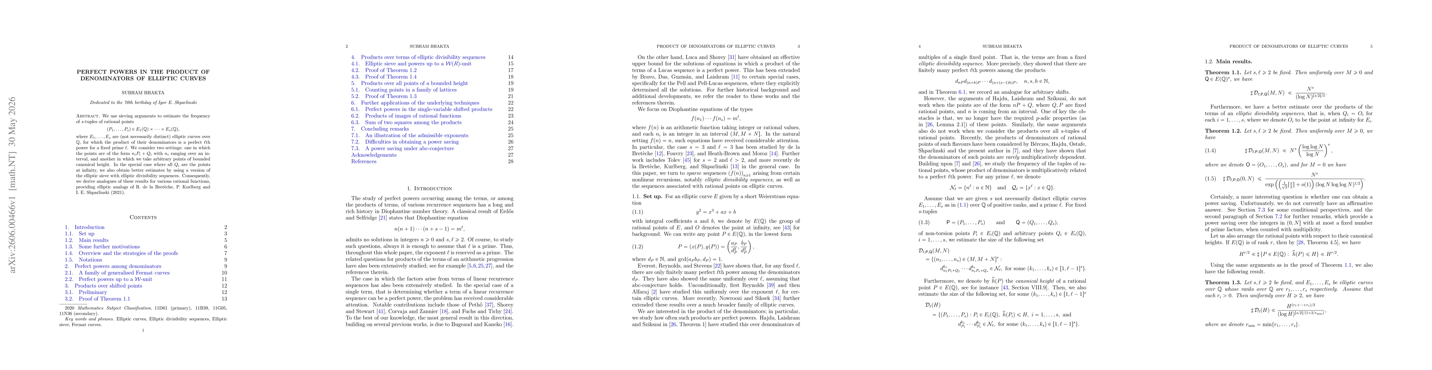 Thumbnail for Perfect powers in the product of denominators of elliptic curves