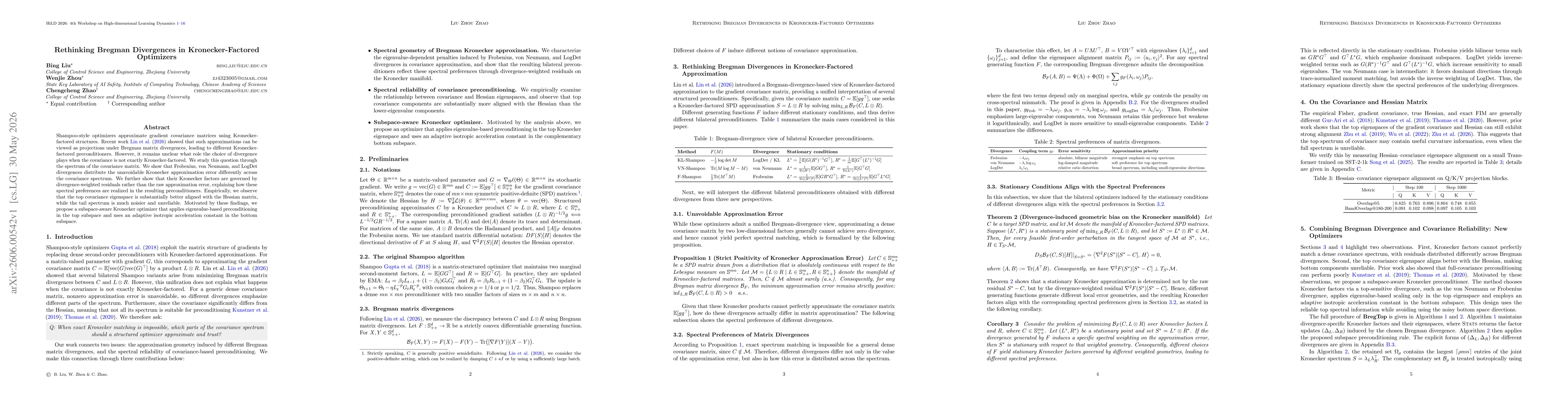 Thumbnail for Rethinking Bregman Divergences in Kronecker-Factored Optimizers