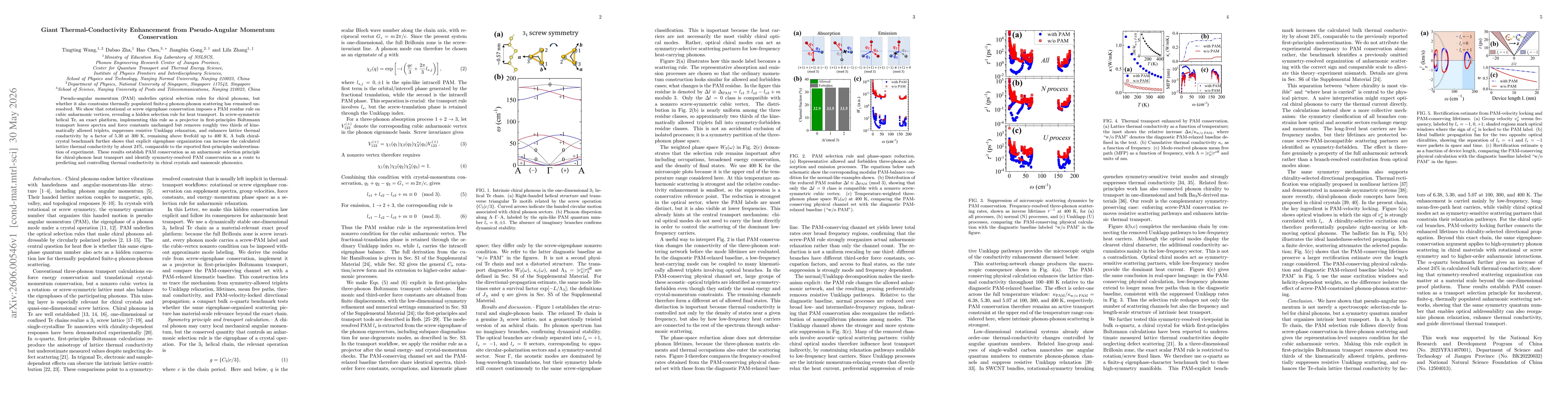 Thumbnail for Giant Thermal-Conductivity Enhancement from Pseudo-Angular Momentum Conservation