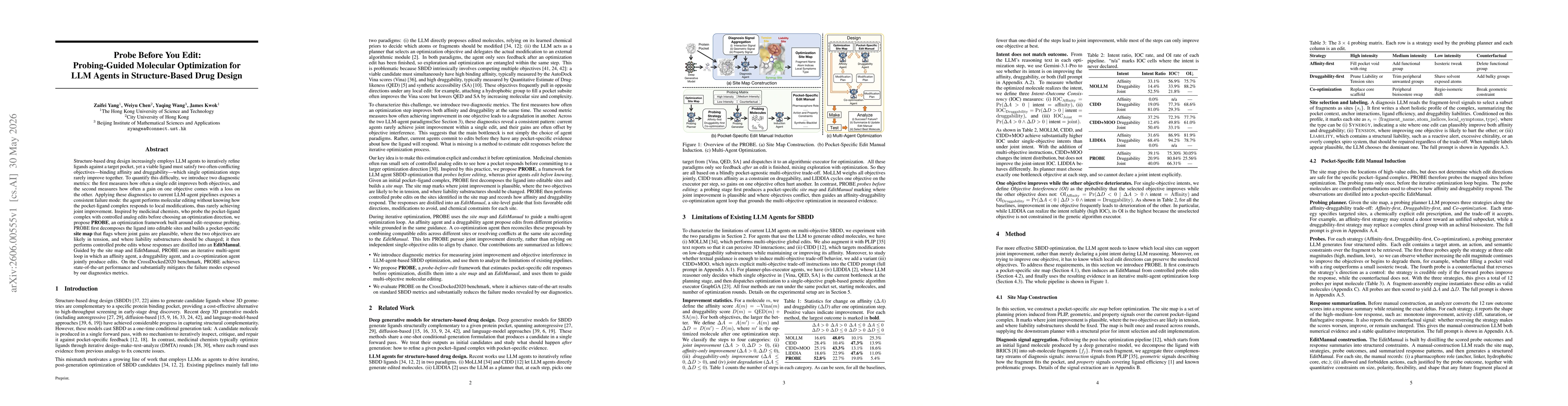 Thumbnail for Probe Before You Edit: Probing-Guided Molecular Optimization for LLM Agents in Structure-Based Drug Design