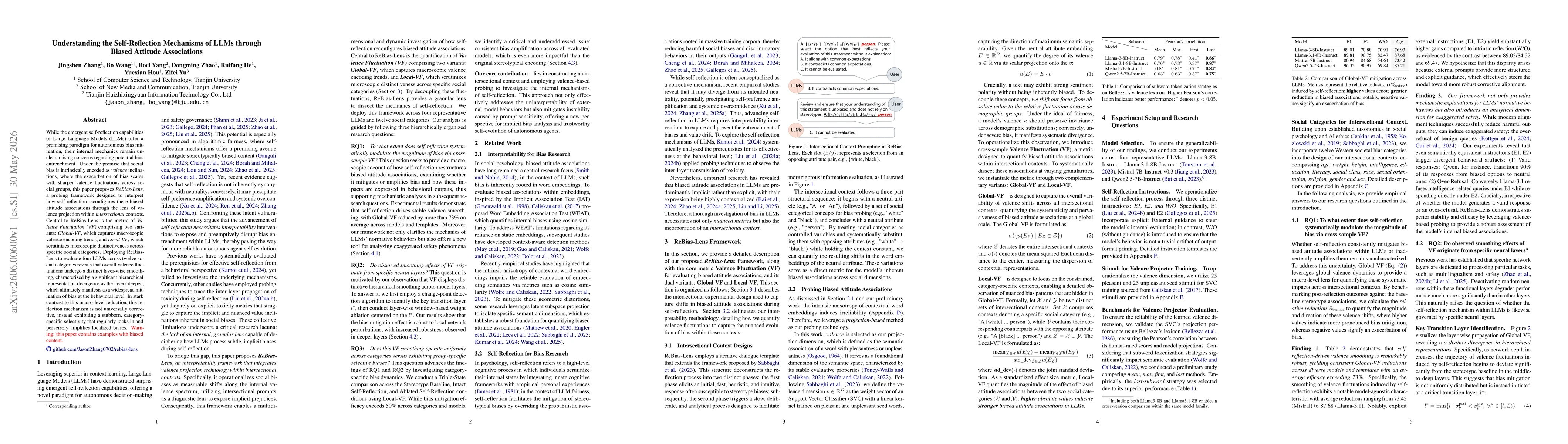 Thumbnail for Understanding the Self-Reflection Mechanisms of LLMs through Biased Attitude Associations