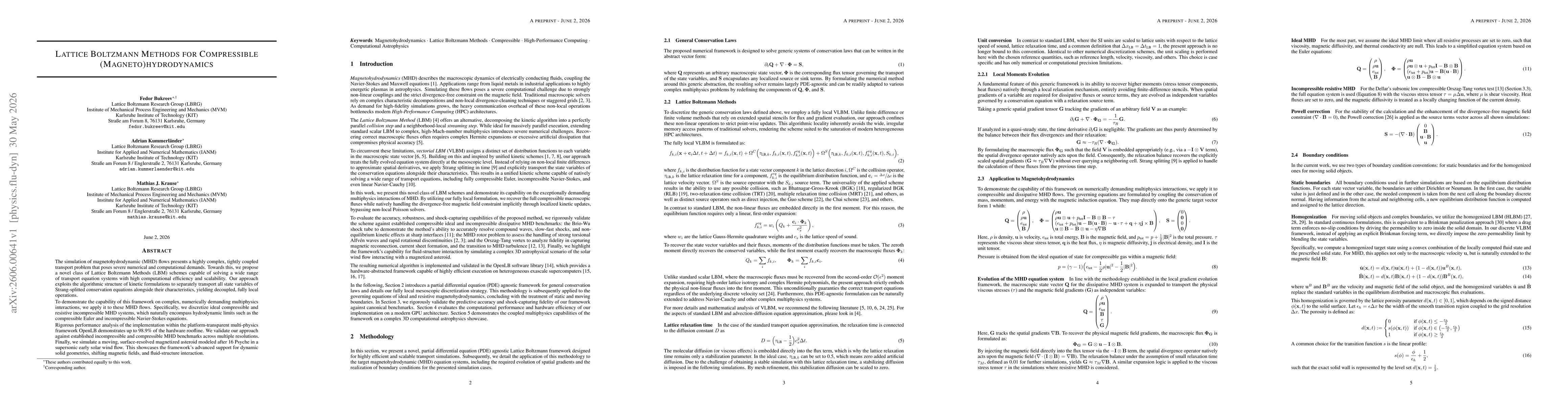 Thumbnail for Lattice Boltzmann Methods for Compressible (Magneto)hydrodynamics