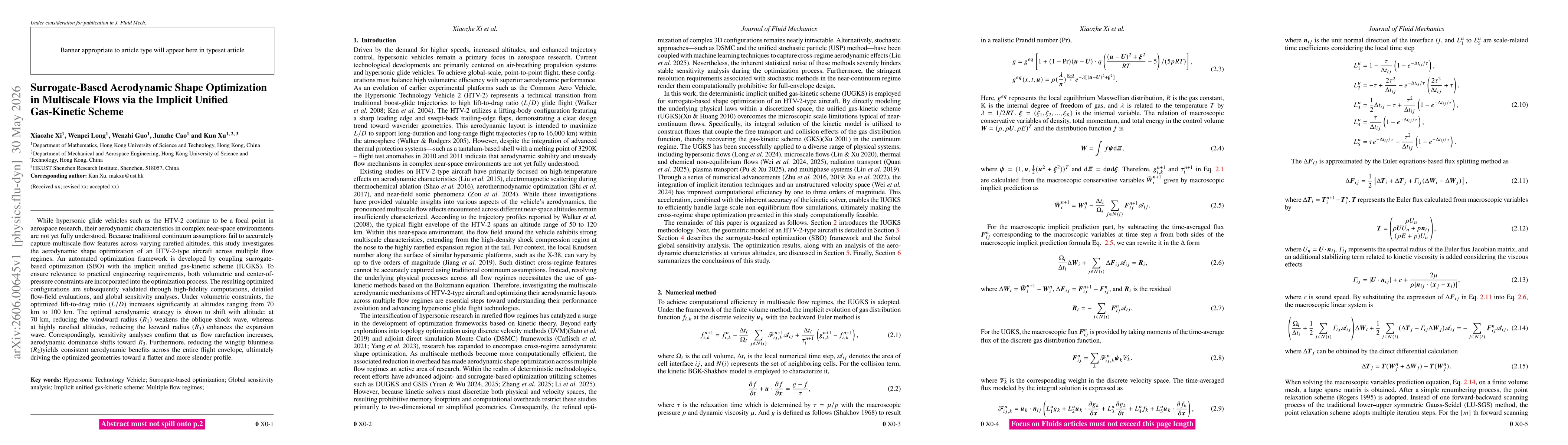 Thumbnail for Surrogate-Based Aerodynamic Shape Optimization in Multiscale Flows via the Implicit Unified Gas-Kinetic Scheme