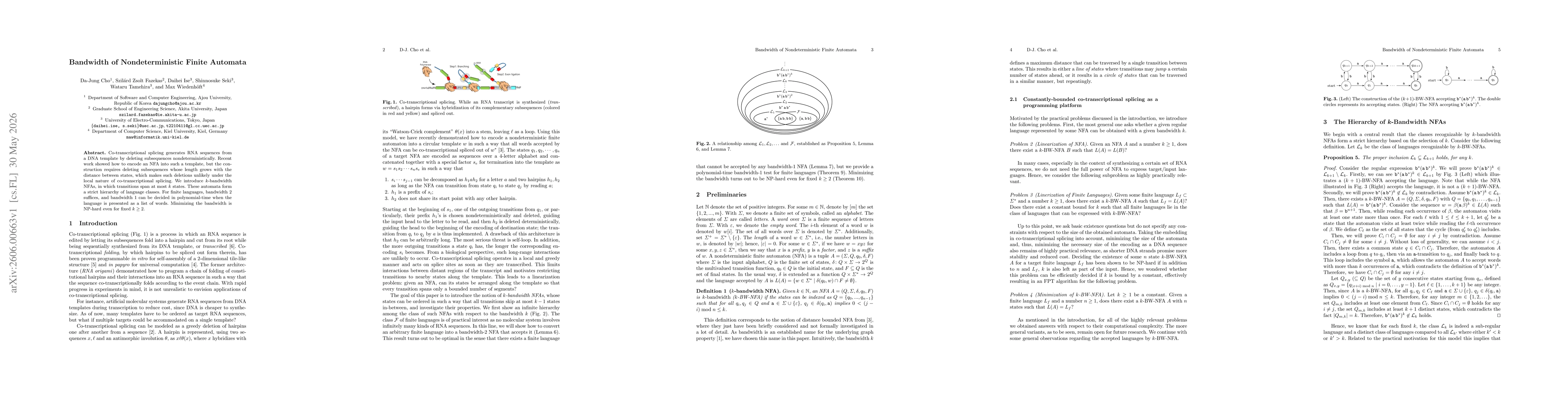 Thumbnail for Bandwidth of Nondeterministic Finite Automata