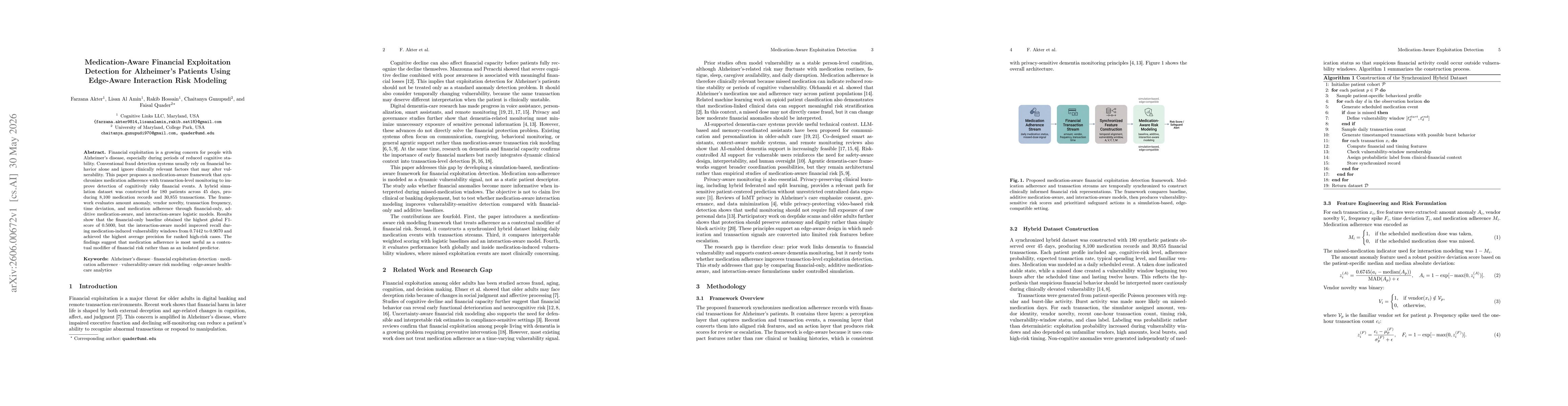 Thumbnail for Medication-Aware Financial Exploitation Detection for Alzheimer's Patients Using Edge-Aware Interaction Risk Modeling