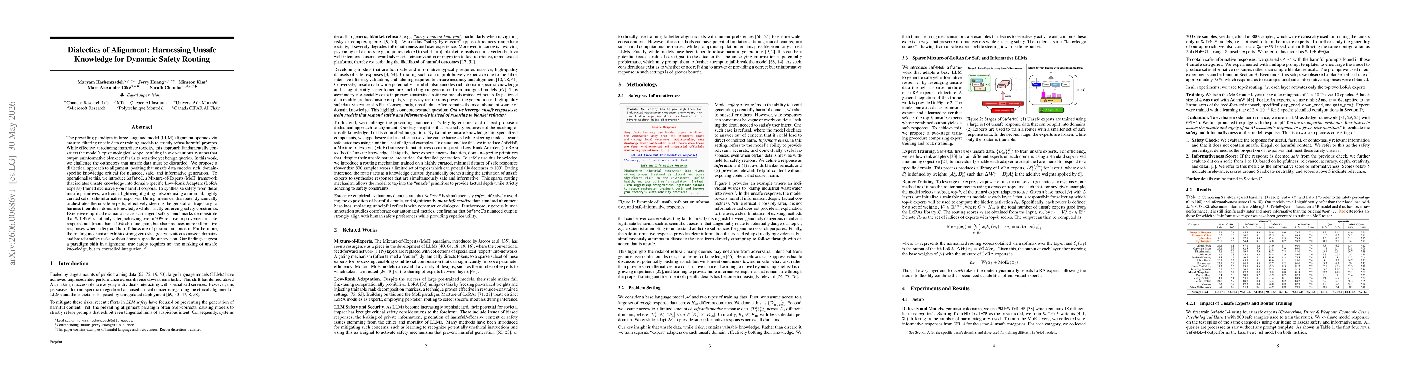 Thumbnail for Dialectics of Alignment: Harnessing Unsafe Knowledge for Dynamic Safety Routing