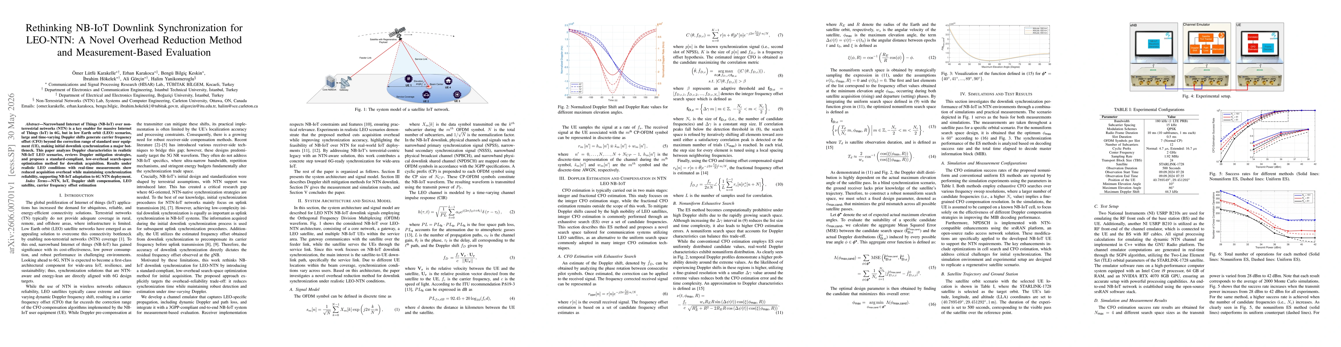Thumbnail for Rethinking NB-IoT Downlink Synchronization for LEO-NTN: A Novel Overhead Reduction Method and Measurement-Based Evaluation