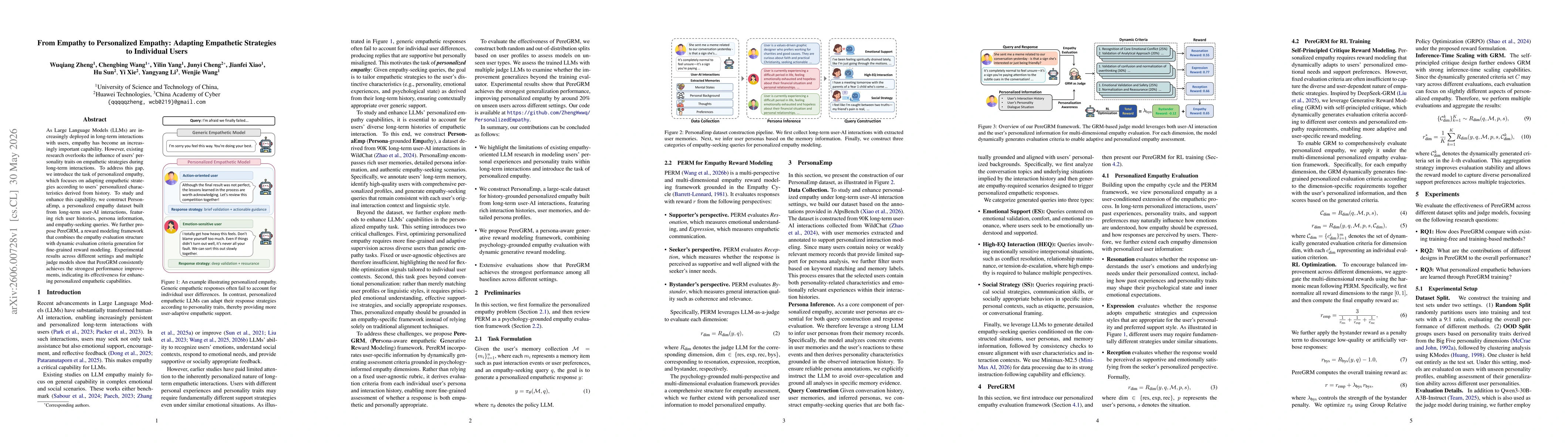 Thumbnail for From Empathy to Personalized Empathy: Adapting Empathetic Strategies to Individual Users