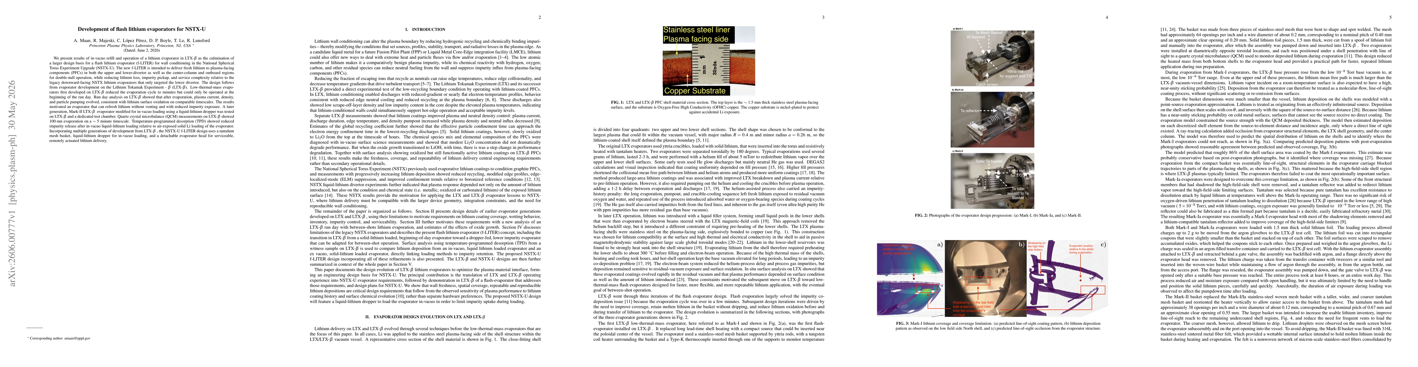 Thumbnail for Development of flash lithium evaporators for NSTX-U