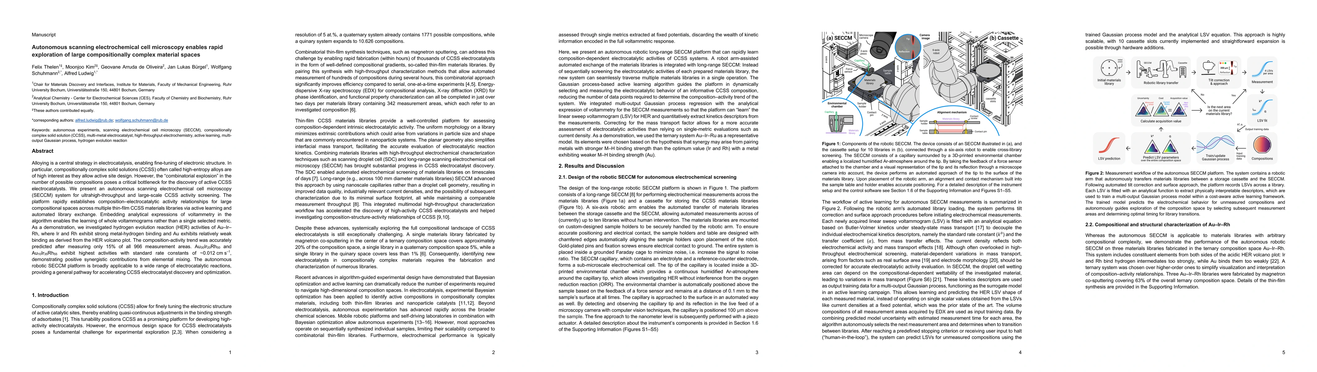 Thumbnail for Autonomous scanning electrochemical cell microscopy enables rapid exploration of large compositionally complex material spaces