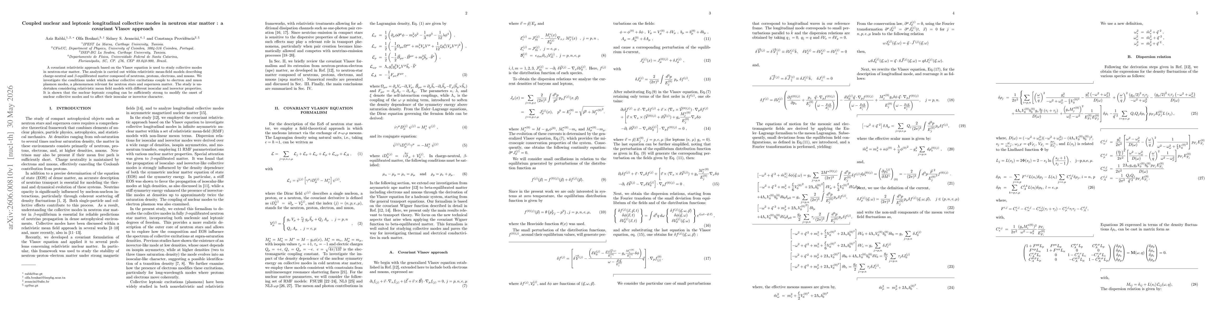 Thumbnail for Coupled nuclear and leptonic longitudinal collective modes in neutron star matter : a covariant Vlasov approach