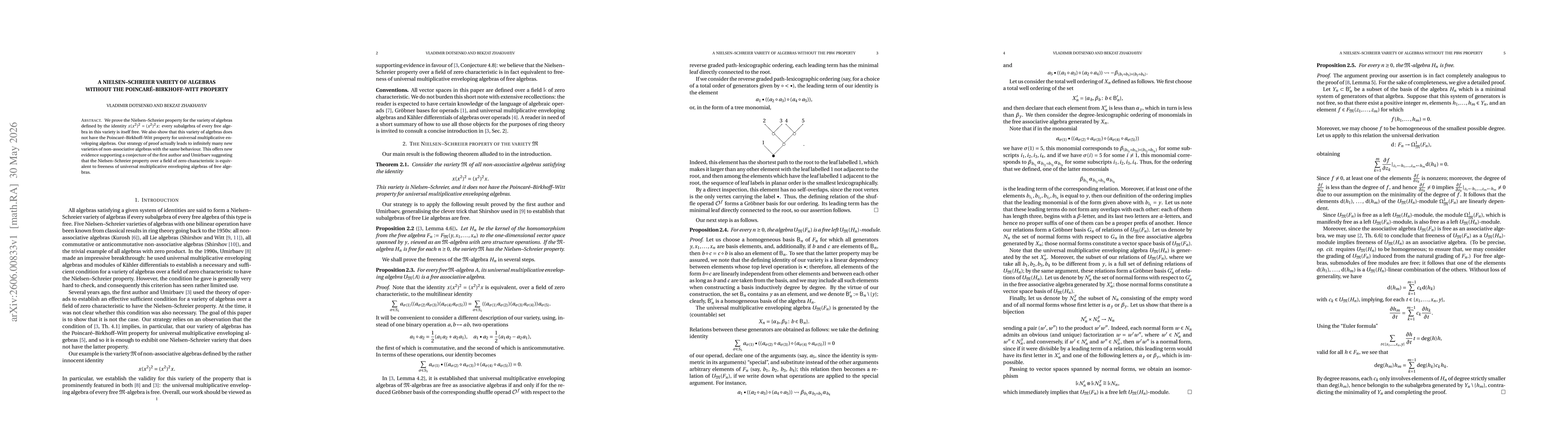 Thumbnail for A Nielsen--Schreier variety of algebras without the PBW property