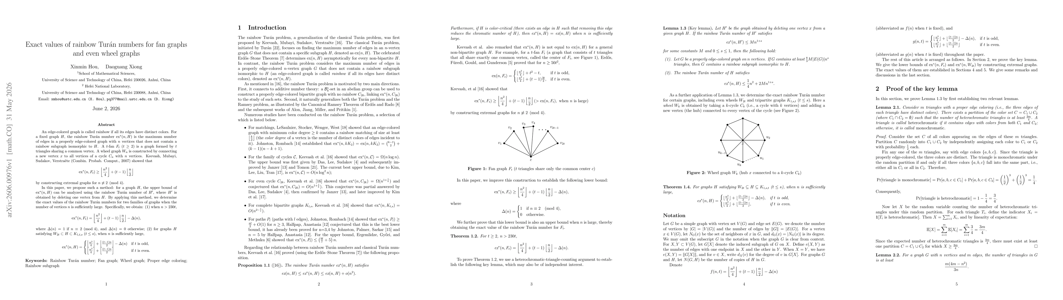 Thumbnail for Exact values of rainbow Turán numbers for fan graphs and even wheel graphs