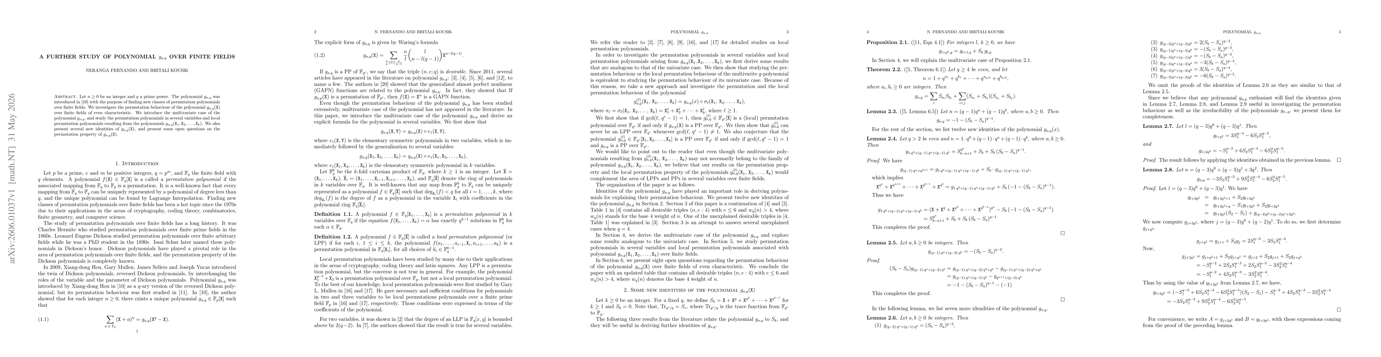 Thumbnail for A further study of polynomial $g_{n,q}$ over finite fields