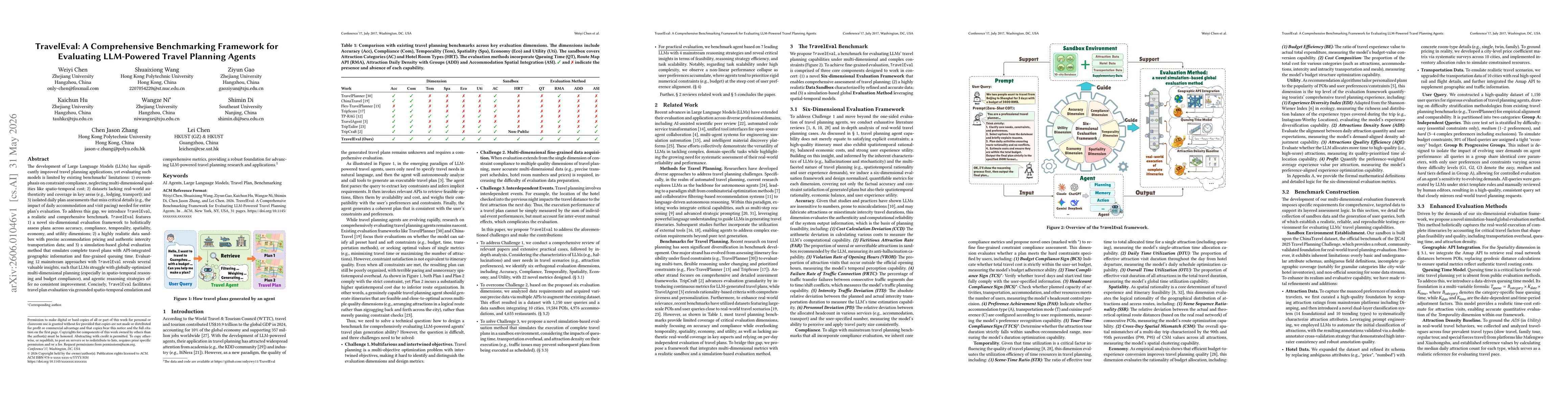 Thumbnail for TravelEval: A Comprehensive Benchmarking Framework for Evaluating LLM-Powered Travel Planning Agents