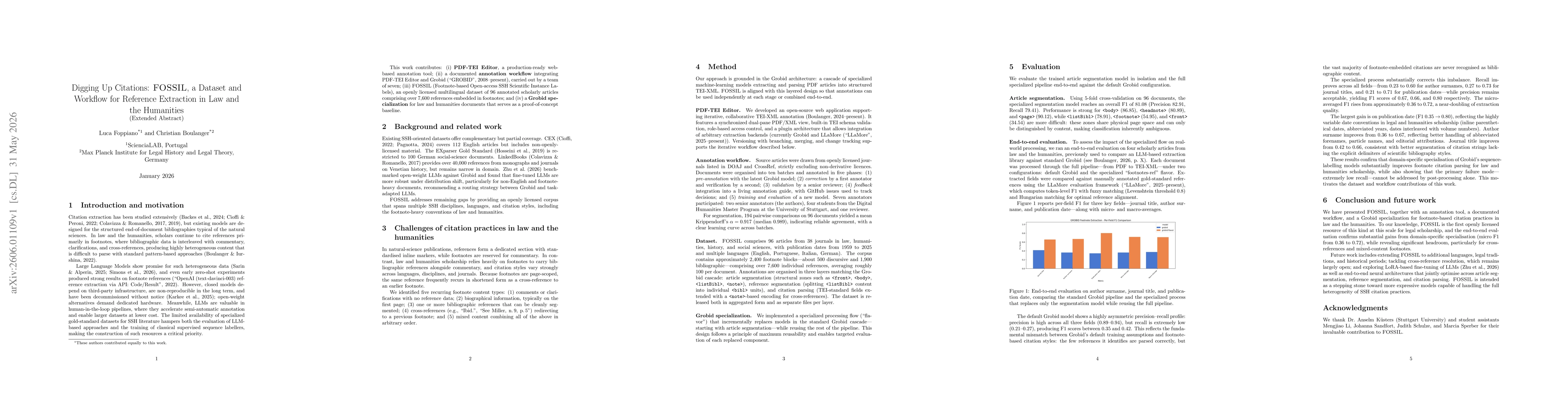 Thumbnail for Digging Up Citations: FOSSIL, a Dataset and Workflow for Reference Extraction in Law and the Humanities
