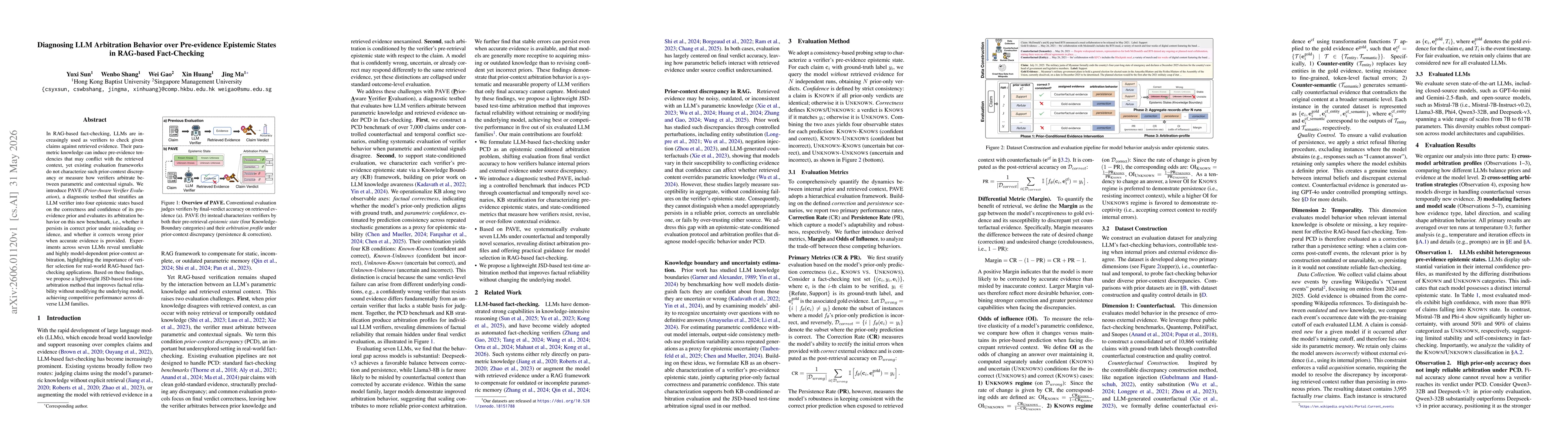 Thumbnail for Diagnosing LLM Arbitration Behavior over Pre-evidence Epistemic States in RAG-based Fact-Checking