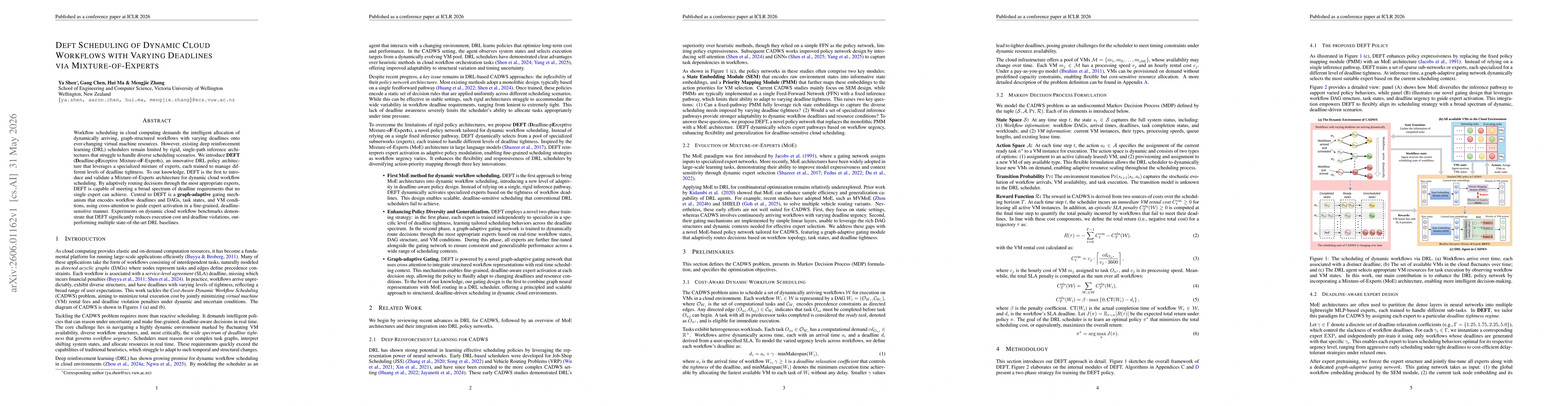 Thumbnail for Deft Scheduling of Dynamic Cloud Workflows with Varying Deadlines via Mixture-of-Experts