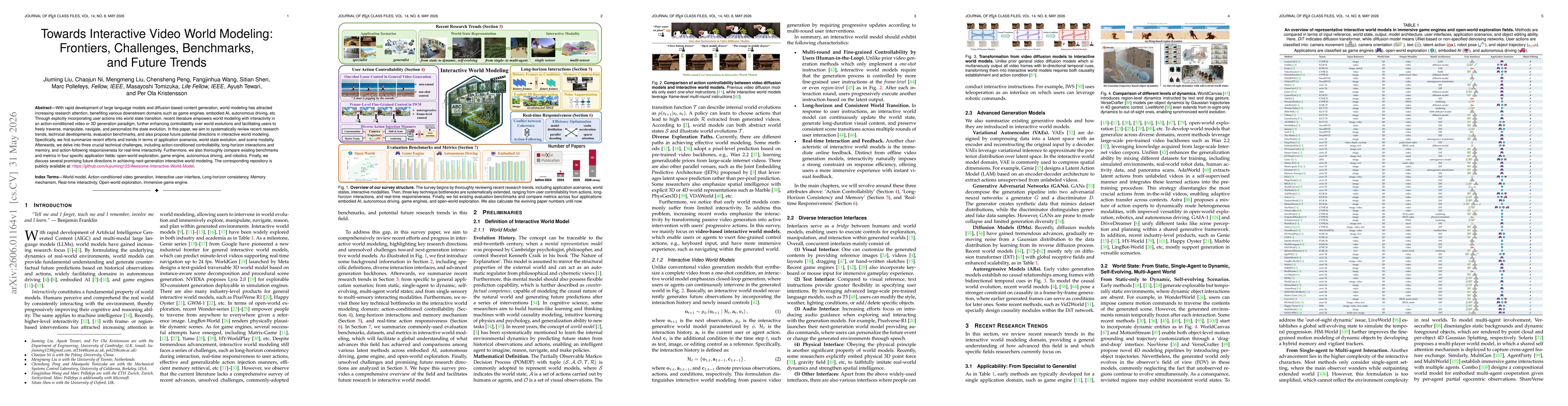 Thumbnail for Towards Interactive Video World Modeling: Frontiers, Challenges, Benchmarks, and Future Trends